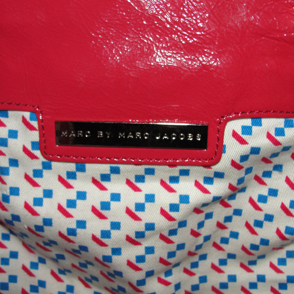 beautiful red leather purse size large - Picture 6 of 7